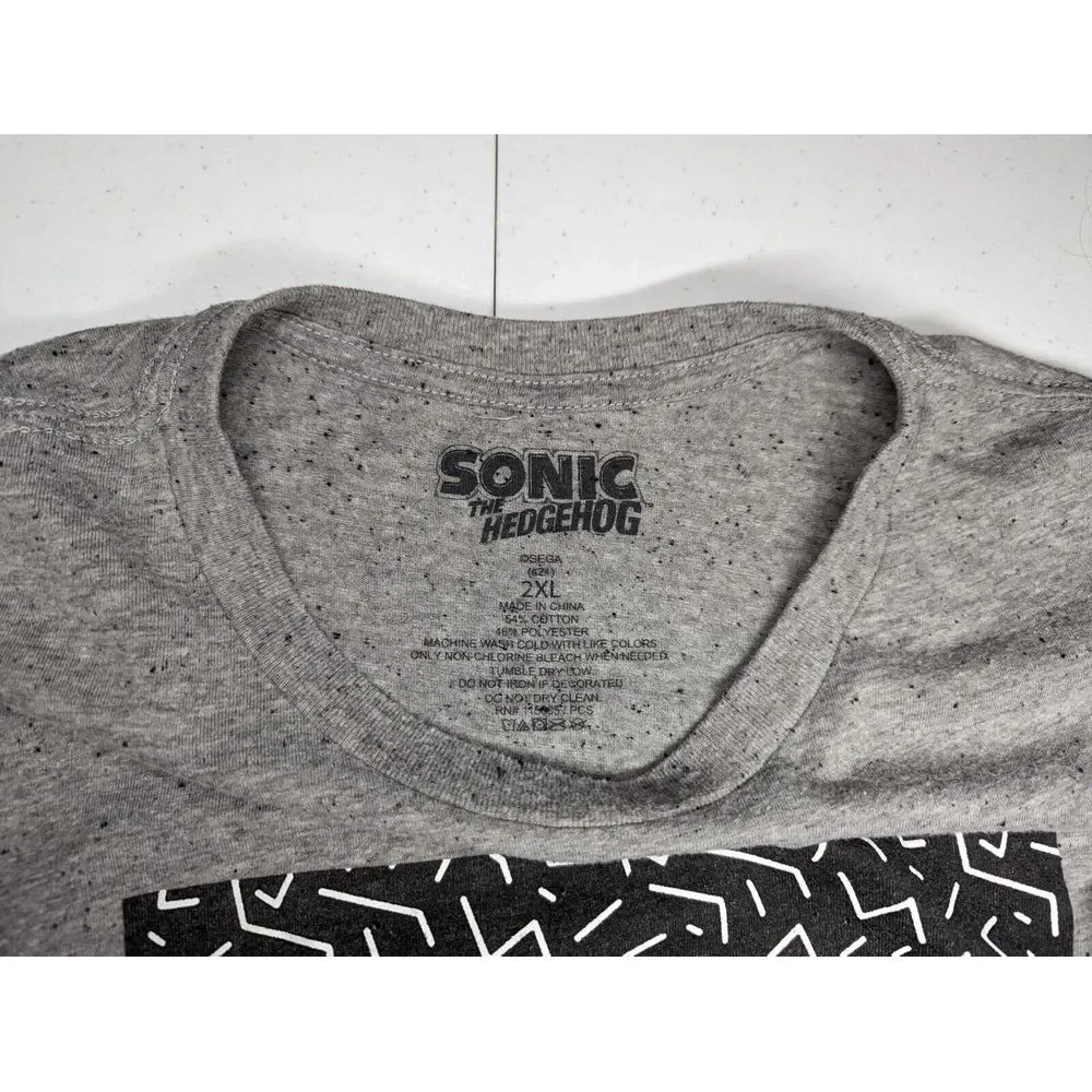 Sonic The Hedgehog Mens T Shirt Size 2XL Sega Genesis Gaming Console Graphic - Picture 4 of 6